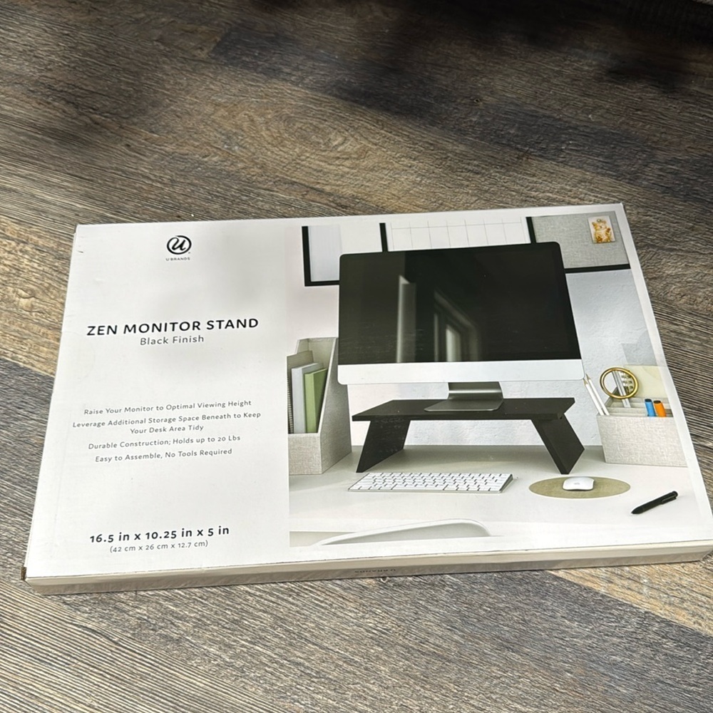 Elegant Black Zen Monitor Stand